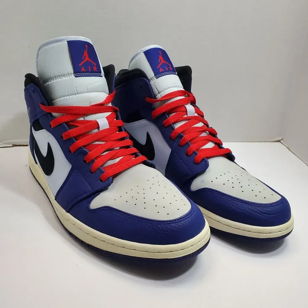 Nike Air Jordan 1 Mid SE Deep Royal Blue Black Men's 14 852542-400